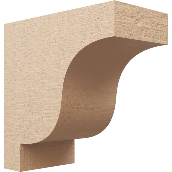 Ekena Millwork 12"W x 24"D x 24"H Classic Newport Rough Cedar Woodgrain TimberThane Corbel, Primed Tan CORUR12X24X24NEWRCPR - main